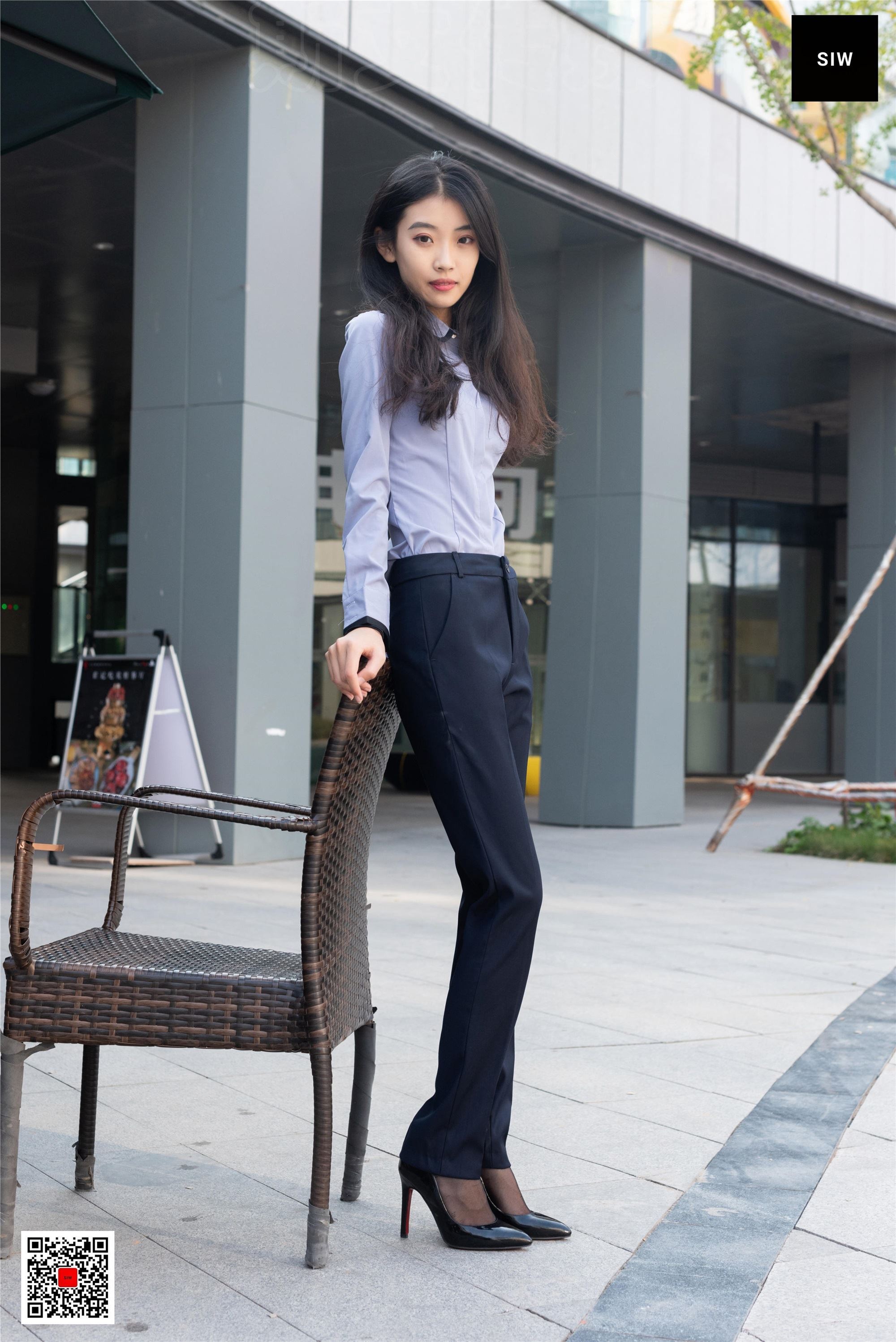 SIW sven Media 089 Rong 'er female president professional white collar uniform shirt pants overalls